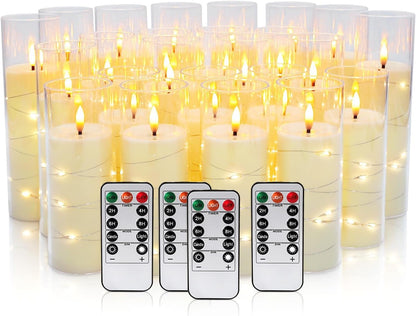48- Pack of 3 Sizes of LED Flameless Candles.This Candle is Suitable for café, Fancy Restaurant, Bookstore and Other Scenes to Create a Relaxing and Romantic Atmosphere.