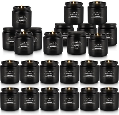 Howemon 24 Pack Scented Candles Set for Home, Relaxing Stress Relief, Aromatherapy - Natural Soy Wax and Fragrance - Gifts for Women, Mom, Best Friend, Wife, Birthday