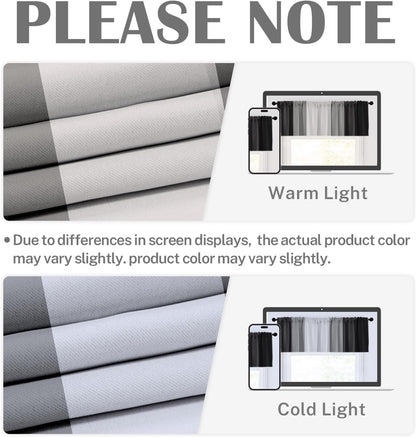 Emvency 2 Pack Dark Grey Valances Window Treatments, Gray Striped Abstract Blackout Drapes Adjustable Curtain for Windows Living Room Kitchen Over Sink, 52x18 Inch Rod Pocket Valances