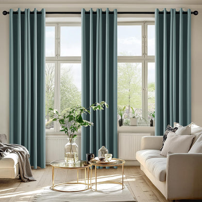 MIULEE Blackout Curtains for Bedroom Living Room 2 Panels, Thermal Insulated Room Darkening Drapes Grommet Noise Reducing Light Blocking Window Treatments 63 Inches Long 40x63 Inch Black - Colors B