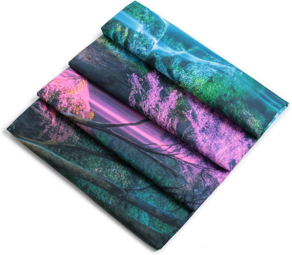 Miytal Blacklight Waterfall Tapestry - UV Reactive Glow in the Dark Neon Forest Wall Hanging, Vibrant Nature Landscape Wonderland for Bedroom, Living Room Decor - 51.2" x 59.1"