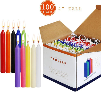 30-Pack 10-Color Taper Candles - 10 Inch Dripless & 10-Hour Burn｜Wedding/Birthday/Home Decor with Premium Wax