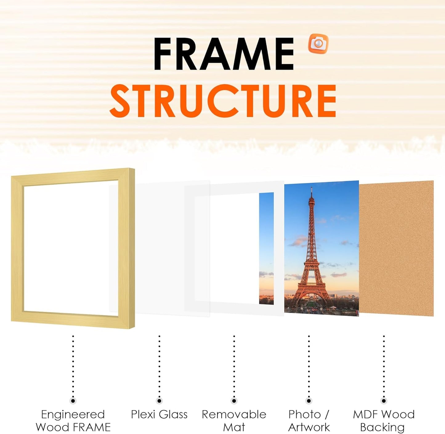 FIXSMITH 10 Pack Picture Frames Collage Wall Decor for Mounting or Tabletop Display, Gallery Wall Frame Set with Two 8x10 Black Frames, Four 5x7 Frames and Four 4x6 Frames, Multi-Pack Photo Frame Set