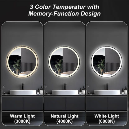 NEWBULIG Gold Round Wall Mirror 36 Inch, Bathroom Mirrors for Over Sink, Wall Decor for Bathroom, Entryway, Bedroom, Vanity