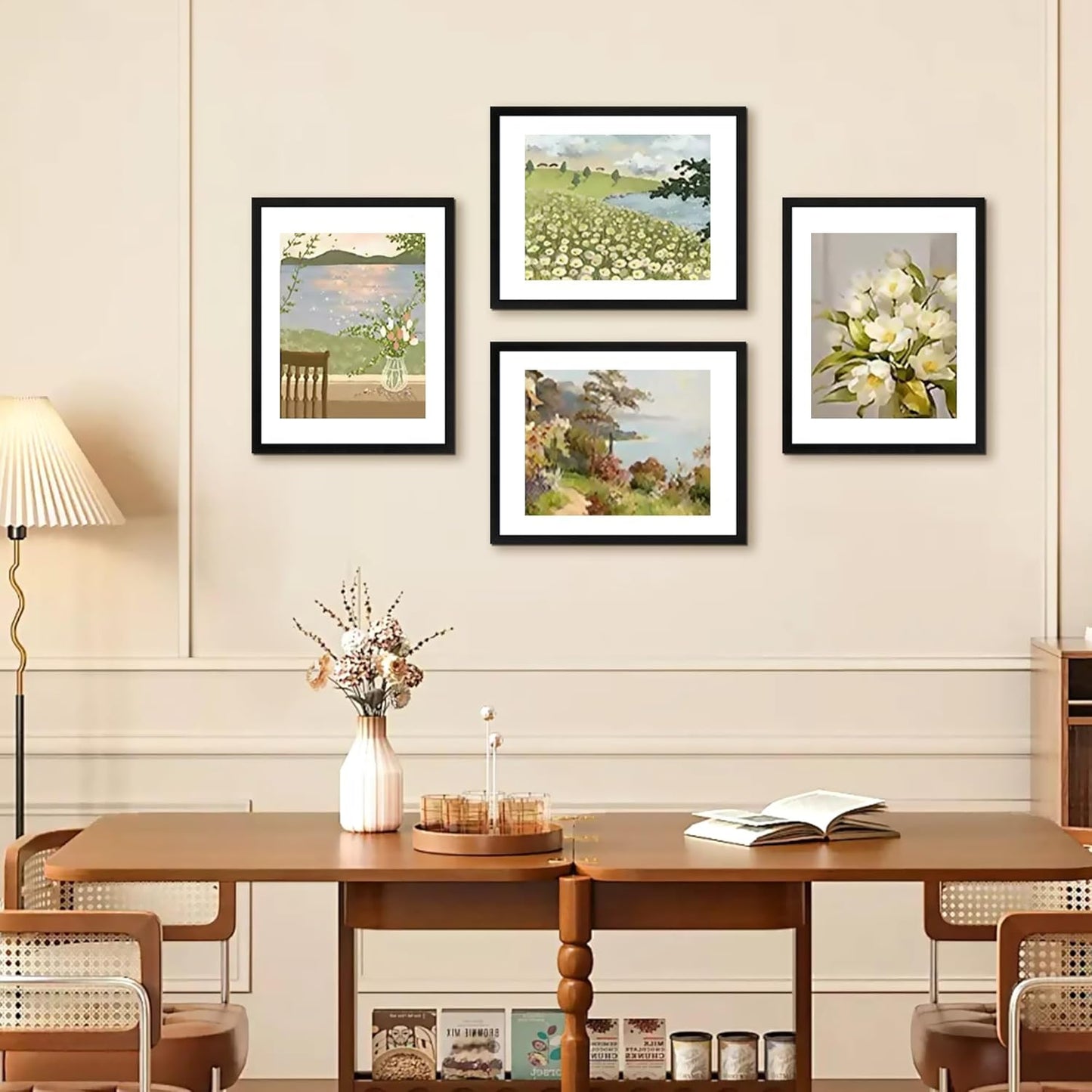 FIXSMITH 8x10 Picture Frame Set of 2, Photo Frame with HD Plexiglass, Display Pictures 5x7 with Mat or 8x10 Without Mat Multi Picture Frames Collage for Tabletop or Wall Display, Black