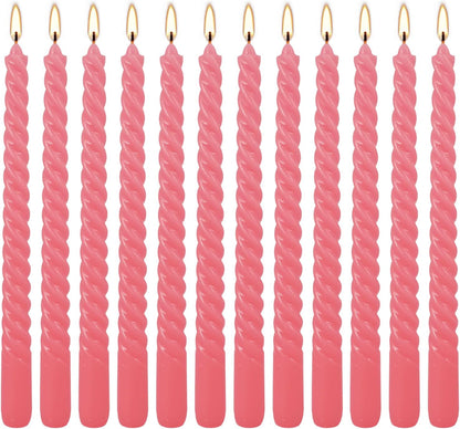 30-Pack 10-Color Taper Candles - 10 Inch Dripless & 10-Hour Burn｜Wedding/Birthday/Home Decor with Premium Wax