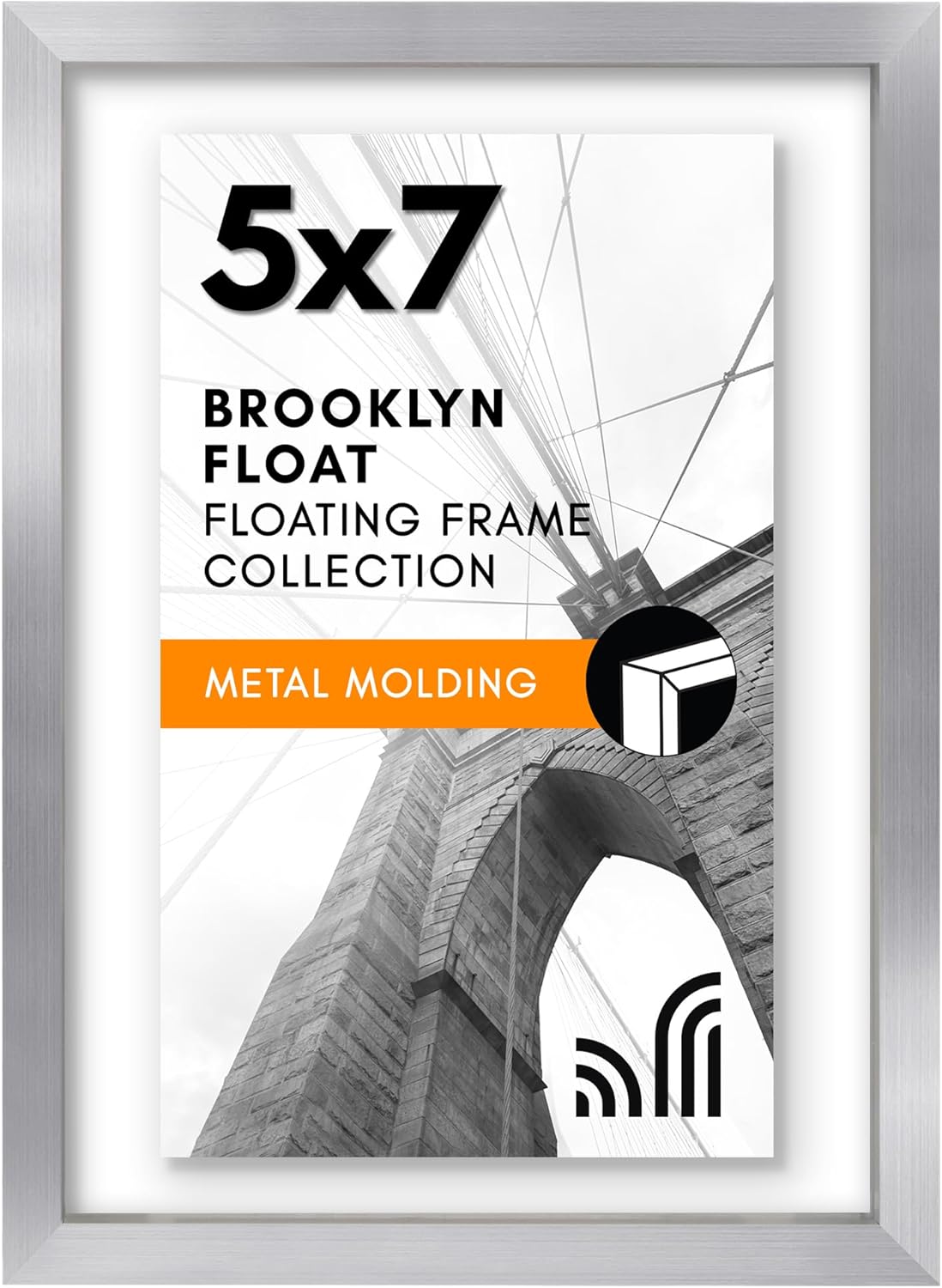 Americanflat Aluminum 11x14 Floating Picture Frame with Shatter-Resistant Glass - Use as 8x10 Picture Frame or Display 11x14 Photo - Signature Float Collection - Photo Frames for Wall Display - Black