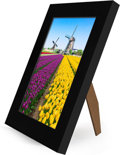 Americanflat 12x18 Poster Frame with Shatter-Resistant Glass - Signature Collection - Gallery-Style Frames Made of Engineered Wood - Photo Frame for Wall Display - Black - Colors C