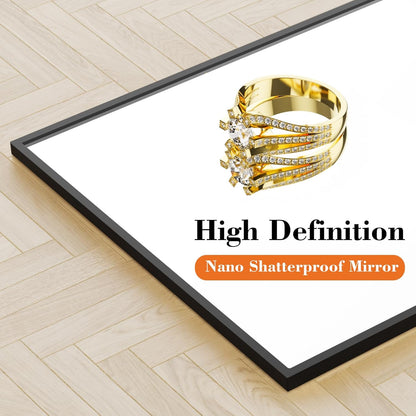 DUMOS Full Length Mirror 64"x21" Full Body Floor Mirror for Bedroom or Cloakroom, Can Stand Alone, Hang or Lean Against Wall, Tall Wall Mirror with Stand, Black