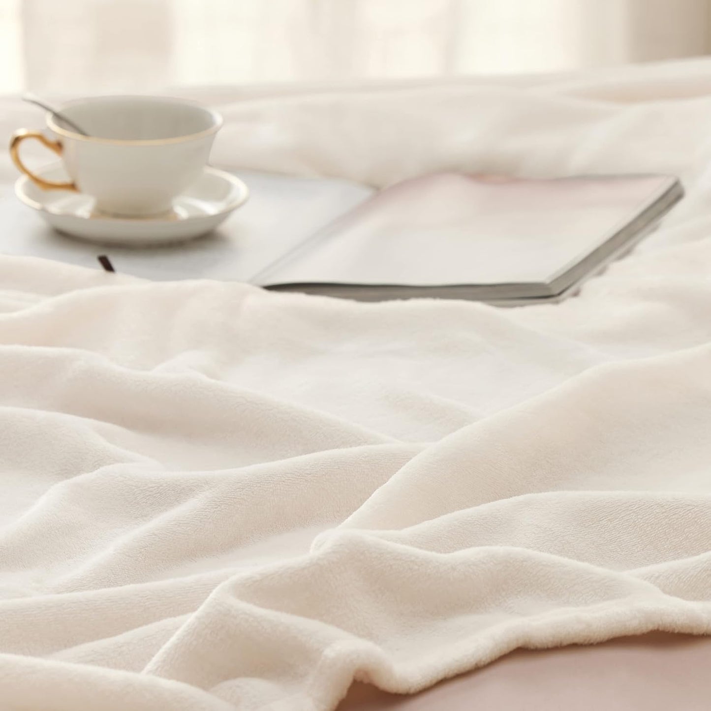 Bedsure GentleSoft Fleece Throw Blanket for Couch Grey - Lightweight Plush Fuzzy Cozy Soft Blankets and Throws for Sofa, Couch, Travel, Camping, 50x60 inches - Colors B