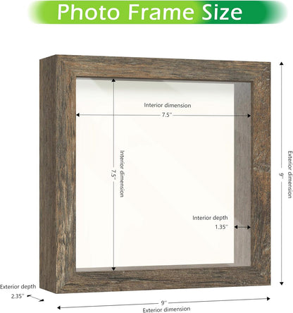 FrameWorks 11” x 14” Dark Oak Wooden Shadow Box Frame – Display Case with Soft Felt Back, Memory Box with Tempered Glass, Display Box with Elegant White Ball Push Pins, Wooden Flower Box