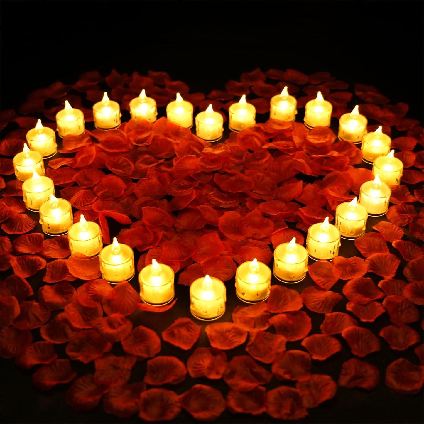 SupBri 24 Pack Flameless Tea Lights Candles Battery Operated, Crystal Led Tealight Candles,Votive Electric Fake Candles for Valentines Wedding Diwali Christmas Decorations