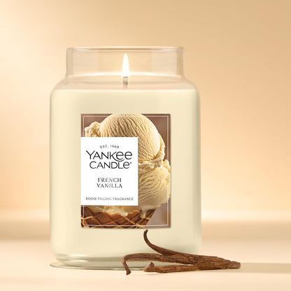 Yankee Candle Vanilla Cupcake, Scented Candle, 22oz Large Jar with up to 150 Hour Burn Time, Giftable, Birthdays