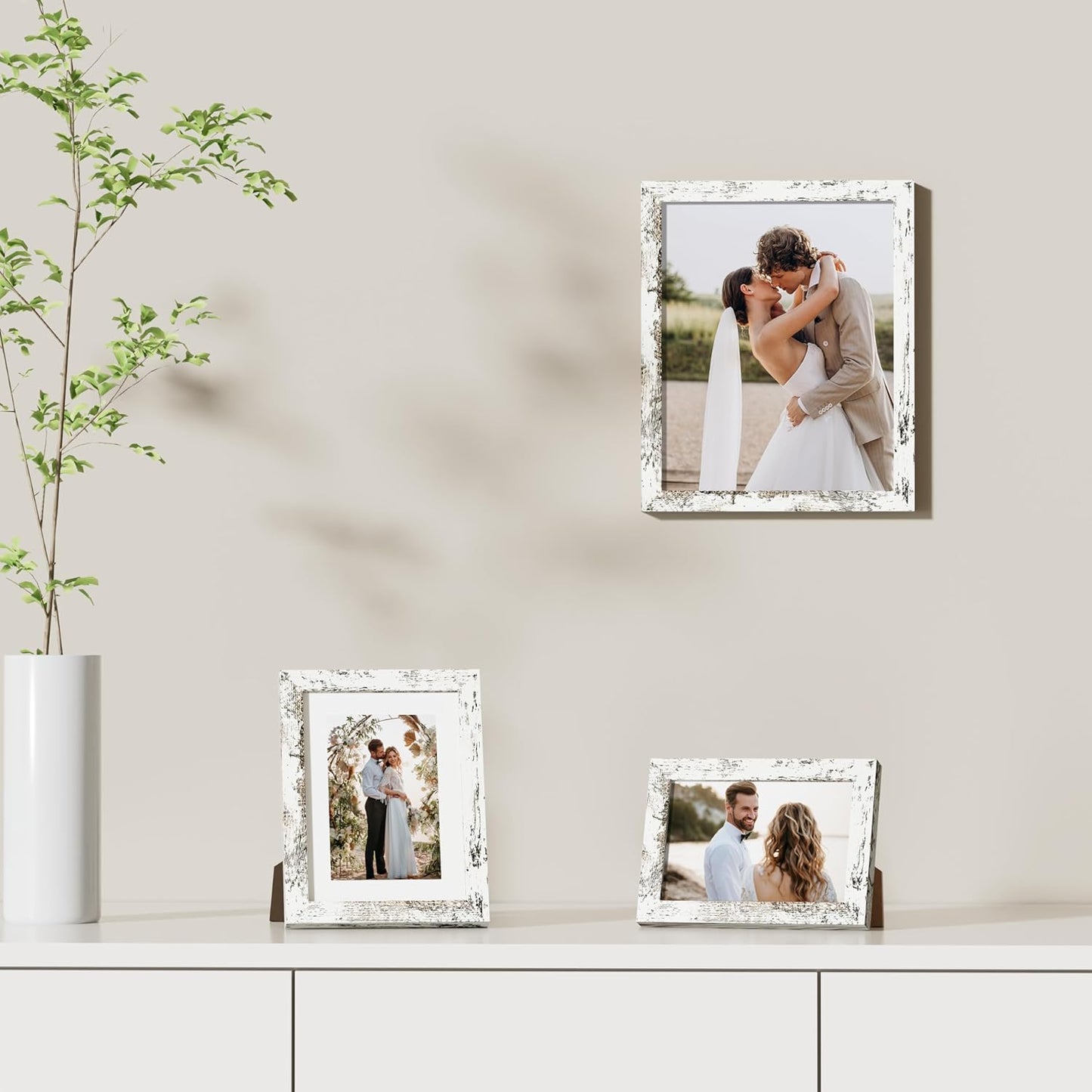 Vittanly 11x14 Picture Frame, Display Pictures 8x10 with Mat or 11x14 without Mat, Photo Frame for Wall Mounting, Black, 1 Pack - Colors B