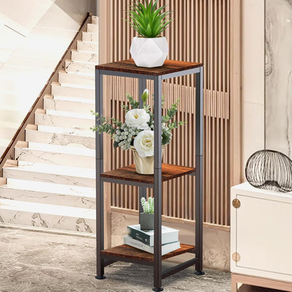 Plant Stand Indoor, Tall Plant stands for Indoor Outdoor Plants, 2 Tier Heavy Duty Plant Shelf 31" Metal Pedestal Stand Modern Corner Flower Stand for Patio, Living Room, Balcony