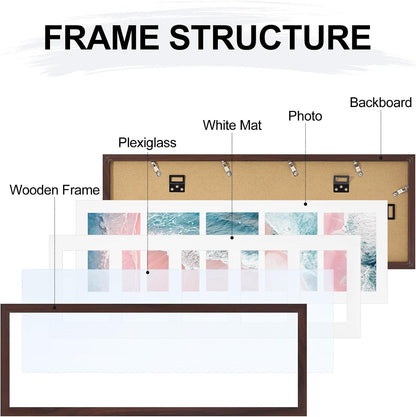 Vittanly 11x14 Collage Picture Frame, Displays 5Pcs 4x6 Pictures with Mat or 1Pcs 11x14 without Mat for Wall Mounting, Picture Frames Collage Wall Decor in Black, 1 Pack