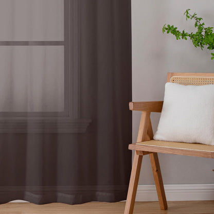 Chyhomenyc Sheer White Valances for Windows 2 Pack, Small Window Curtains for Living Room Bathroom Cafe Laundry Basement, Modern Top Dual Rod Pocket Voile Curtain, 42W x 14L inches, White - Colors B