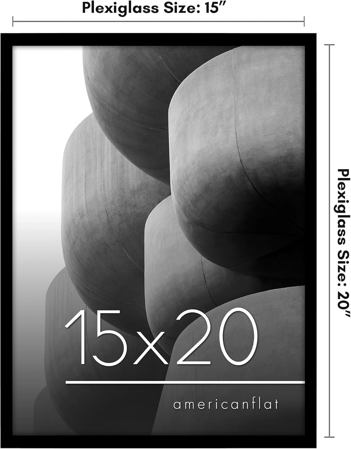 Americanflat 24x36 Poster Frame with Polished Plexiglass - Streamline Collection - Thin Border Picture Frame for Wall Display - Hanging Hardware Included - Black - Colors D