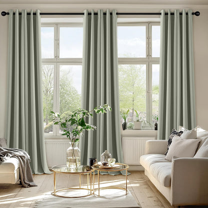 MIULEE Blackout Curtains for Bedroom Living Room 2 Panels, Thermal Insulated Room Darkening Drapes Grommet Noise Reducing Light Blocking Window Treatments 63 Inches Long 40x63 Inch Black - Colors B
