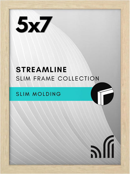 Americanflat 24x36 Poster Frame with Polished Plexiglass - Streamline Collection - Thin Border Picture Frame for Wall Display - Hanging Hardware Included - Black - Colors B