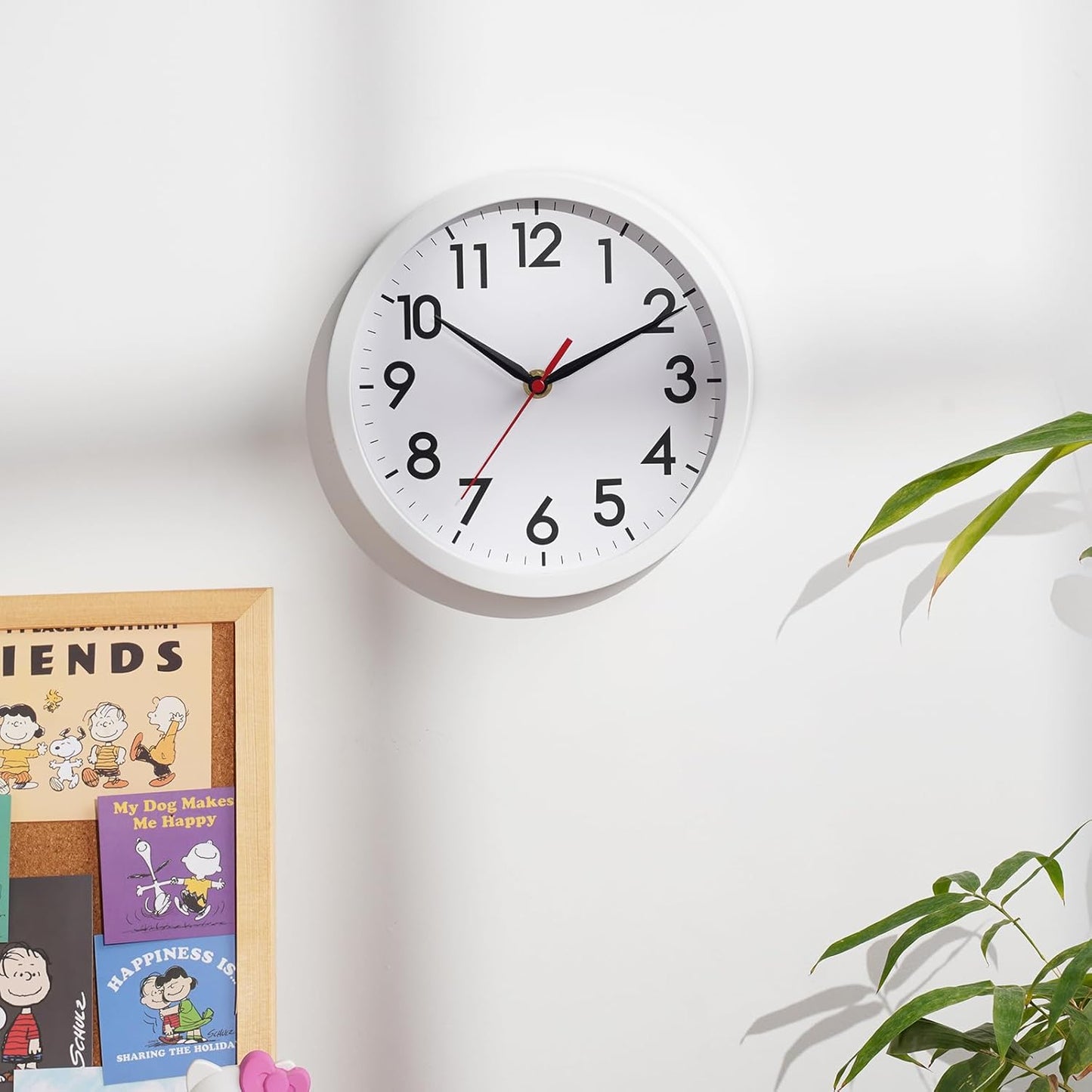 AKCISOT Wall Clock, Modern Small Wall Clocks Battery Operated 8 Inch, Silent Non-Ticking Analog Classic for Office, Home, Bathroom, Kitchen, Bedroom, School(Black)