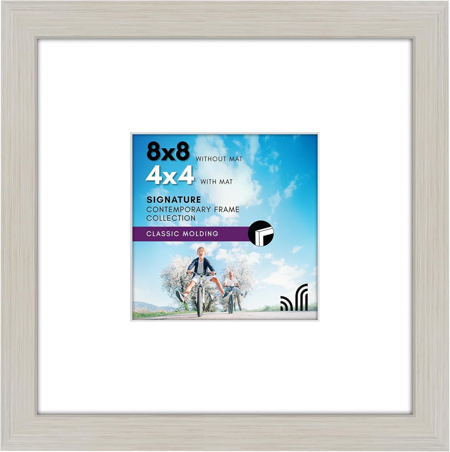 Americanflat 8x10 Picture Frame with Shatter-Resistant Glass - Use as 5x7 Frame with Mat or Display 8x10 Photo Without Mat - Signature Collection - Picture Frames for Tabletop and Wall Display - Black