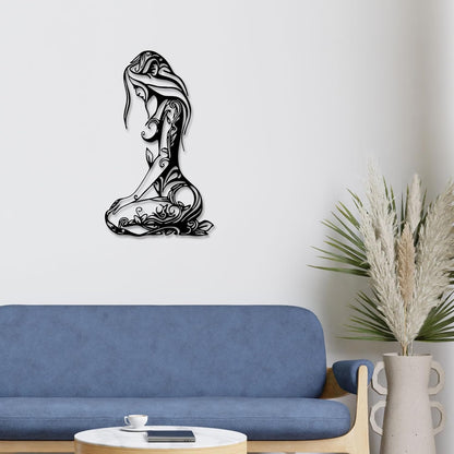 Xedatric Modern Abstract Metal Wall Art-Minimalist Line Sculpture for Bedroom,Living Room,Bathroom-Unique Metal Wall Decor for Home & Office