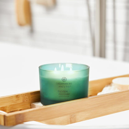 Chesapeake Bay Candle PT40886 Scented Candle Awaken + Invigorate (Lemongrass Eucalyptus) Medium Green Home Décor