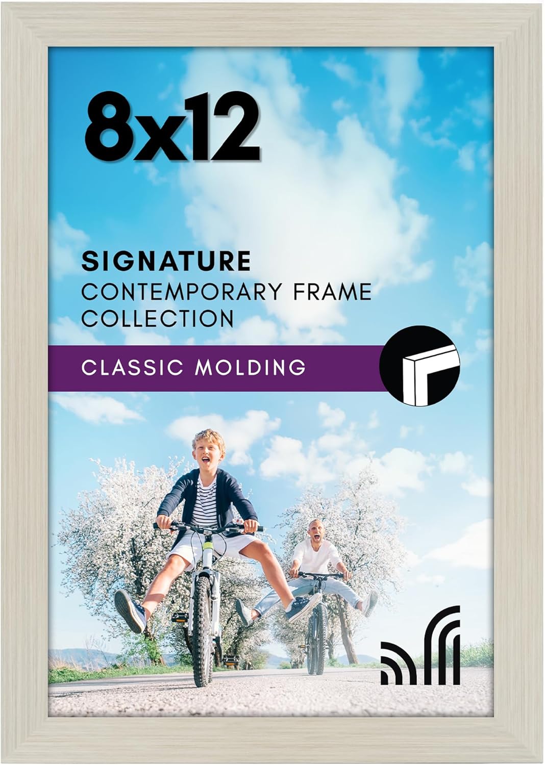 Americanflat 12x18 Poster Frame with Shatter-Resistant Glass - Signature Collection - Gallery-Style Frames Made of Engineered Wood - Photo Frame for Wall Display - Black - Colors A