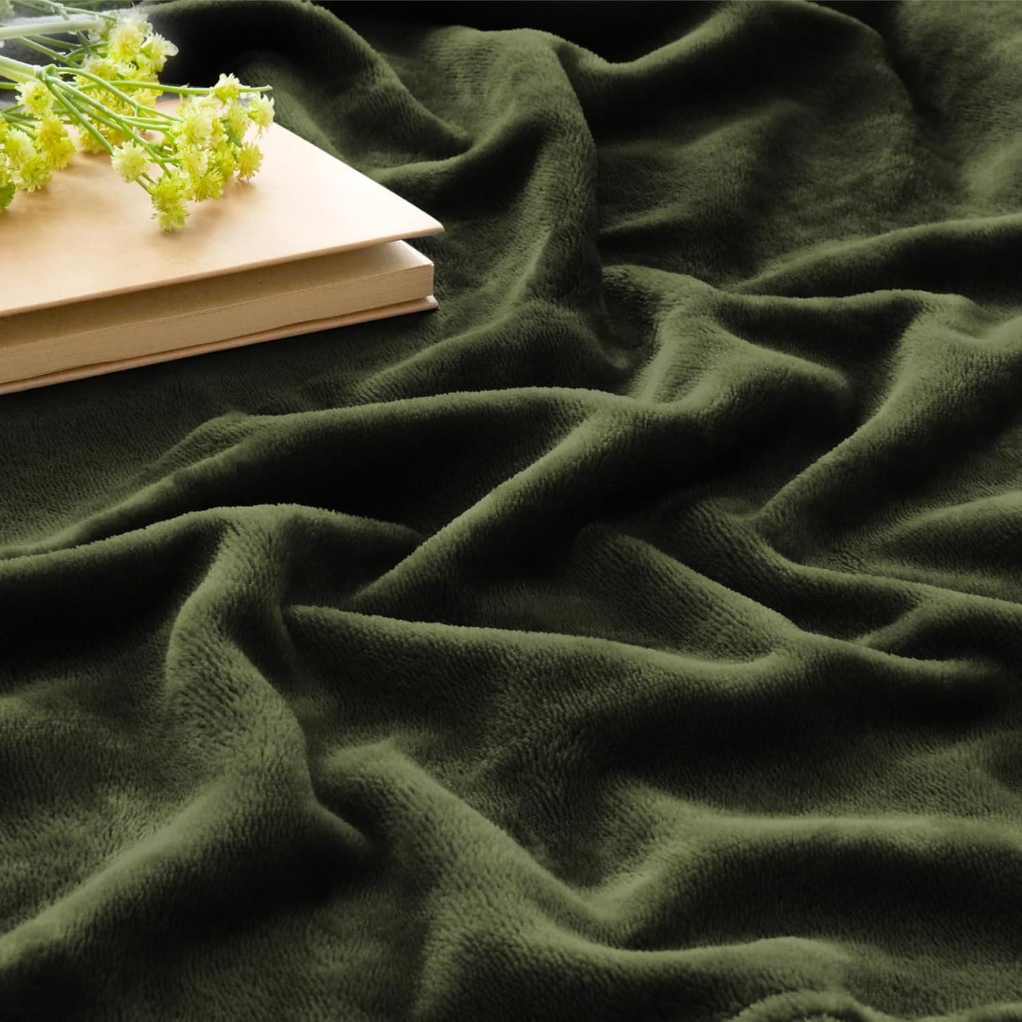 BEDELITE Fleece Blanket Black Throw Blankets for Couch & Bed, Luxury Plush Cozy Fuzzy Blanket 50x60 inches, Super Soft Warm Lightweight Throw Blanket for Travel Camping - Colors A