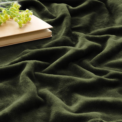 BEDELITE Fleece Blanket Black Throw Blankets for Couch & Bed, Luxury Plush Cozy Fuzzy Blanket 50x60 inches, Super Soft Warm Lightweight Throw Blanket for Travel Camping - Colors A