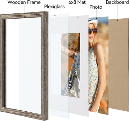 Vittanly 11x14 Picture Frame, Display Pictures 8x10 with Mat or 11x14 without Mat, Photo Frame for Wall Mounting, Black, 1 Pack - Colors B