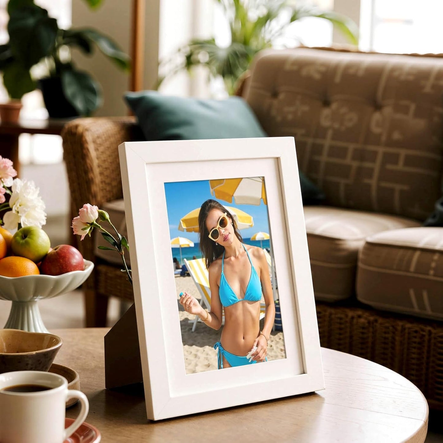 HappyHapi 4x6 Picture Frames Set of 10, Tabletop or Wall Display Pictures 3.5x5 with Mat or 4x6 Without, Multi Photo Frames Collage (Black)