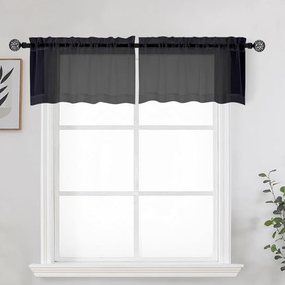 OWENIE Sheer Curtains 84 inches Long 2 Panels Set for Living Room/Bedroom, Rod Pocket Voile Sheer Panel Drapes, White, 2pcs, Each 42" W x 84" L - Colors B