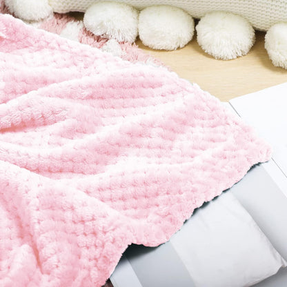 Exclusivo Mezcla Fleece Throw Blanket Extra Large, Super Soft and Warm Blankets for Couch, Sofa and Bed Waffle Textured, Cozy, Fuzzy and Lightweight (Slate Blue, 50x70 Inches)