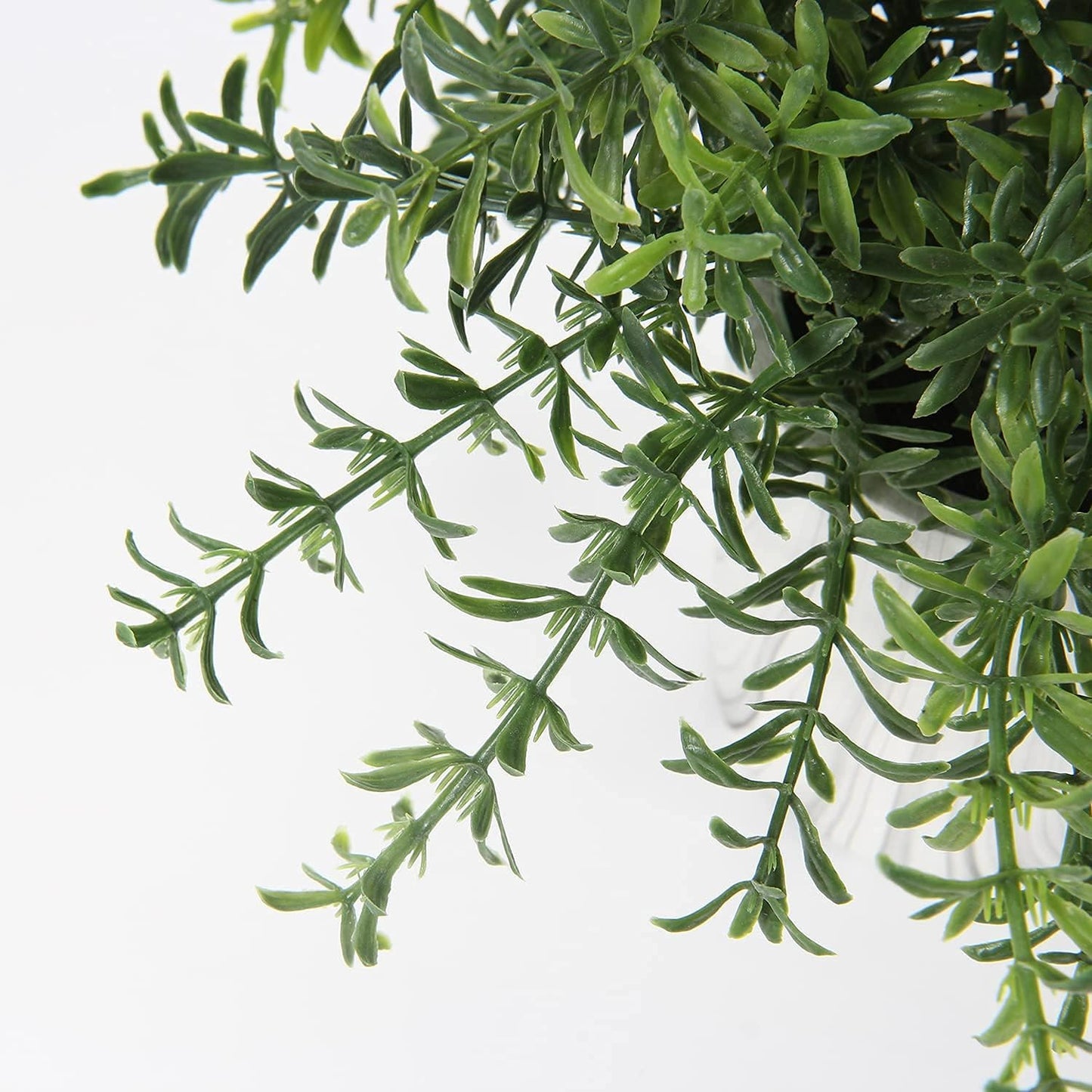 Hollyone Mini Artificial Potted Plants Fake Plants in Marble Pots, 1Pcs Plastic Eucalyptus Greenery Faux Plants for Home Office Desk Room Centerpiece Shelf Décor