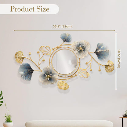 Lucky Monet Large Wall Decor for Living Room, Modern Metal Wall Art, 3D Textured Geometric Wall Sculpture 59"x24" Wall Hanging Decoration for Dinning Room Bedroom Entryway