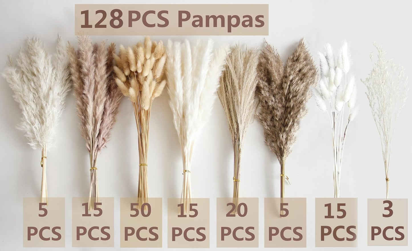40" inch 10 Stems Pampas Grass Decor Tall, Pampas Grass Bouquet, Natural Dried Flowers for Wedding, Natural Home Decor, Wall Grass, Glam Decor