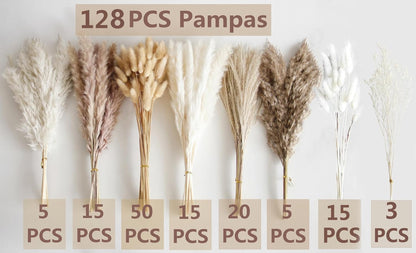 40" inch 10 Stems Pampas Grass Decor Tall, Pampas Grass Bouquet, Natural Dried Flowers for Wedding, Natural Home Decor, Wall Grass, Glam Decor