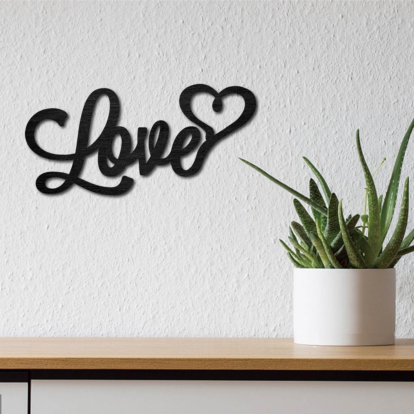 CREATCABIN Wood Cutout Family Arrow Sign Laser Cut Wooden Wall Decor Sculpture Hanging Decor Wall Art Decoration for Home Gallery Office Front Door Black 11.9" x 4.3"