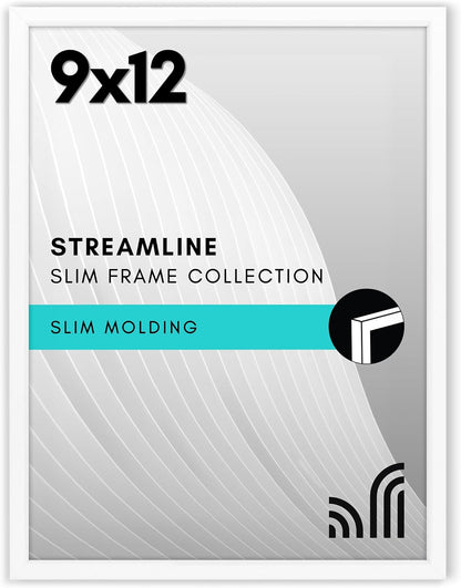 Americanflat 24x36 Poster Frame with Polished Plexiglass - Streamline Collection - Thin Border Picture Frame for Wall Display - Hanging Hardware Included - Black - Colors B