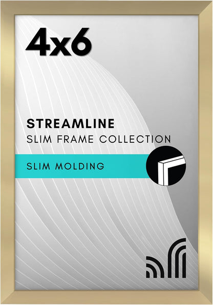 Americanflat 24x36 Poster Frame with Polished Plexiglass - Streamline Collection - Thin Border Picture Frame for Wall Display - Hanging Hardware Included - Black - Colors A