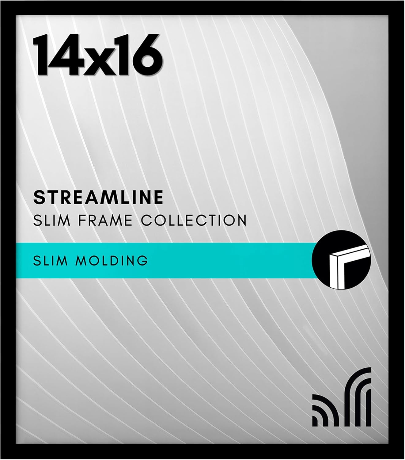 Americanflat 24x36 Poster Frame with Polished Plexiglass - Streamline Collection - Thin Border Picture Frame for Wall Display - Hanging Hardware Included - Black - Colors B