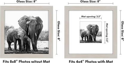 Americanflat 8x10 Picture Frame with Shatter-Resistant Glass - Use as 5x7 Frame with Mat or Display 8x10 Photo Without Mat - Signature Collection - Picture Frames for Tabletop and Wall Display - Black