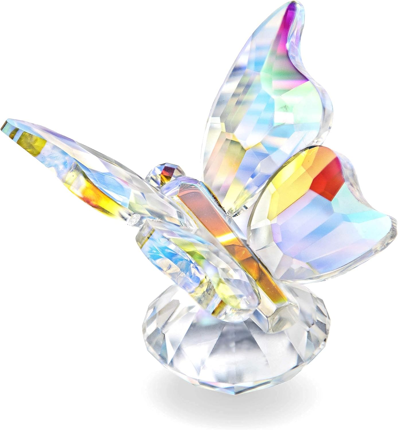 H&D HYALINE & DORA Crystal Cut Butterfly Animal Ornament Decoration for Office Table Home Bedroom