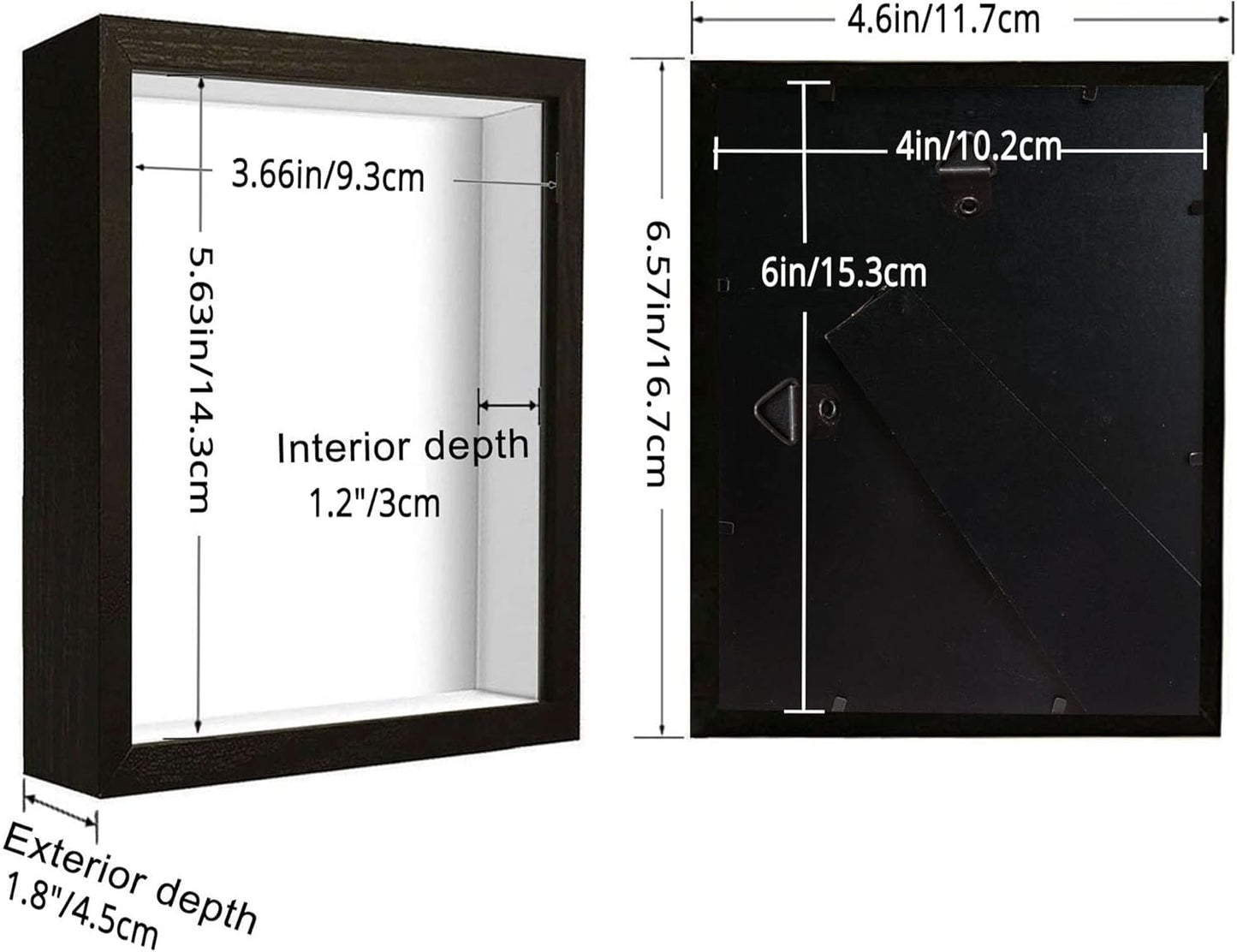 8x8 Shadow Box Frame Display Case with Letter Stickers, 3D Picture Frame, Display Case Box for Memorabilia, Baby Items, Wedding Memories, Crafts, Tickets and Photos (White, 8x8)