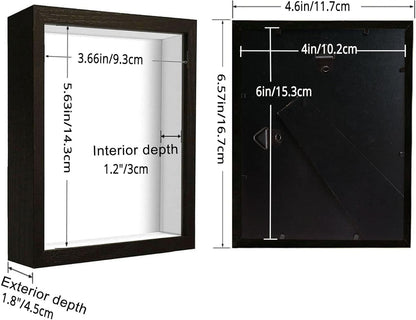 8x8 Shadow Box Frame Display Case with Letter Stickers, 3D Picture Frame, Display Case Box for Memorabilia, Baby Items, Wedding Memories, Crafts, Tickets and Photos (White, 8x8)