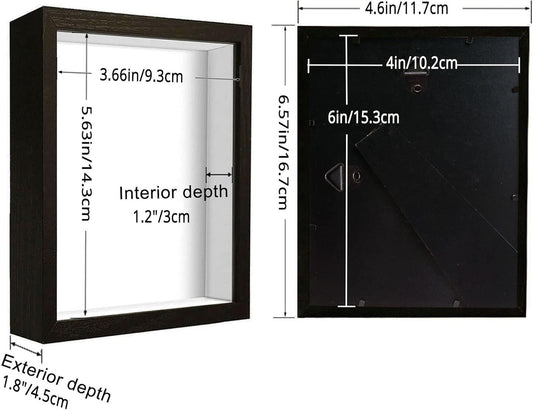 8x8 Shadow Box Frame Display Case with Letter Stickers, 3D Picture Frame, Display Case Box for Memorabilia, Baby Items, Wedding Memories, Crafts, Tickets and Photos (White, 8x8)