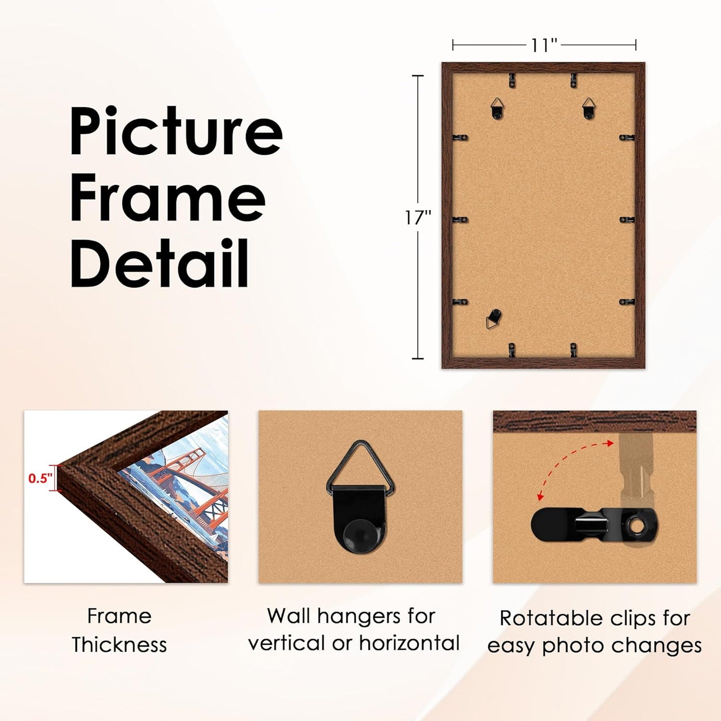 FIXSMITH 10 Pack Picture Frames Collage Wall Decor for Mounting or Tabletop Display, Gallery Wall Frame Set with Two 8x10 Black Frames, Four 5x7 Frames and Four 4x6 Frames, Multi-Pack Photo Frame Set