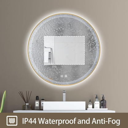 Itrue 12 Inch Small Round Decorative Wall Mirror, HD Silver-Coated Glass with Brushed Black Metal Frame, Minimalist Modern Accent Mirror for Vanity, Narrow Walls, Bathroom, Bedroom & Entryway